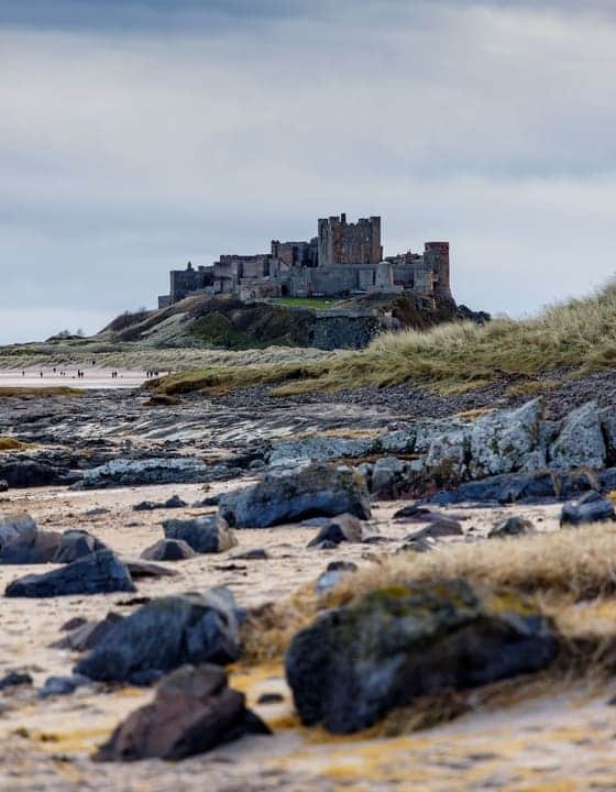Bamburgh Castle at sunset, a NorthernPixl fine art print available via gift voucher